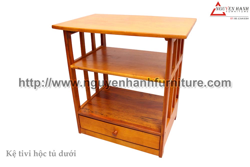 Name product: TV case with underneath drawers - Dimensions: 50 x 70cm - Description: Wood natural rubber