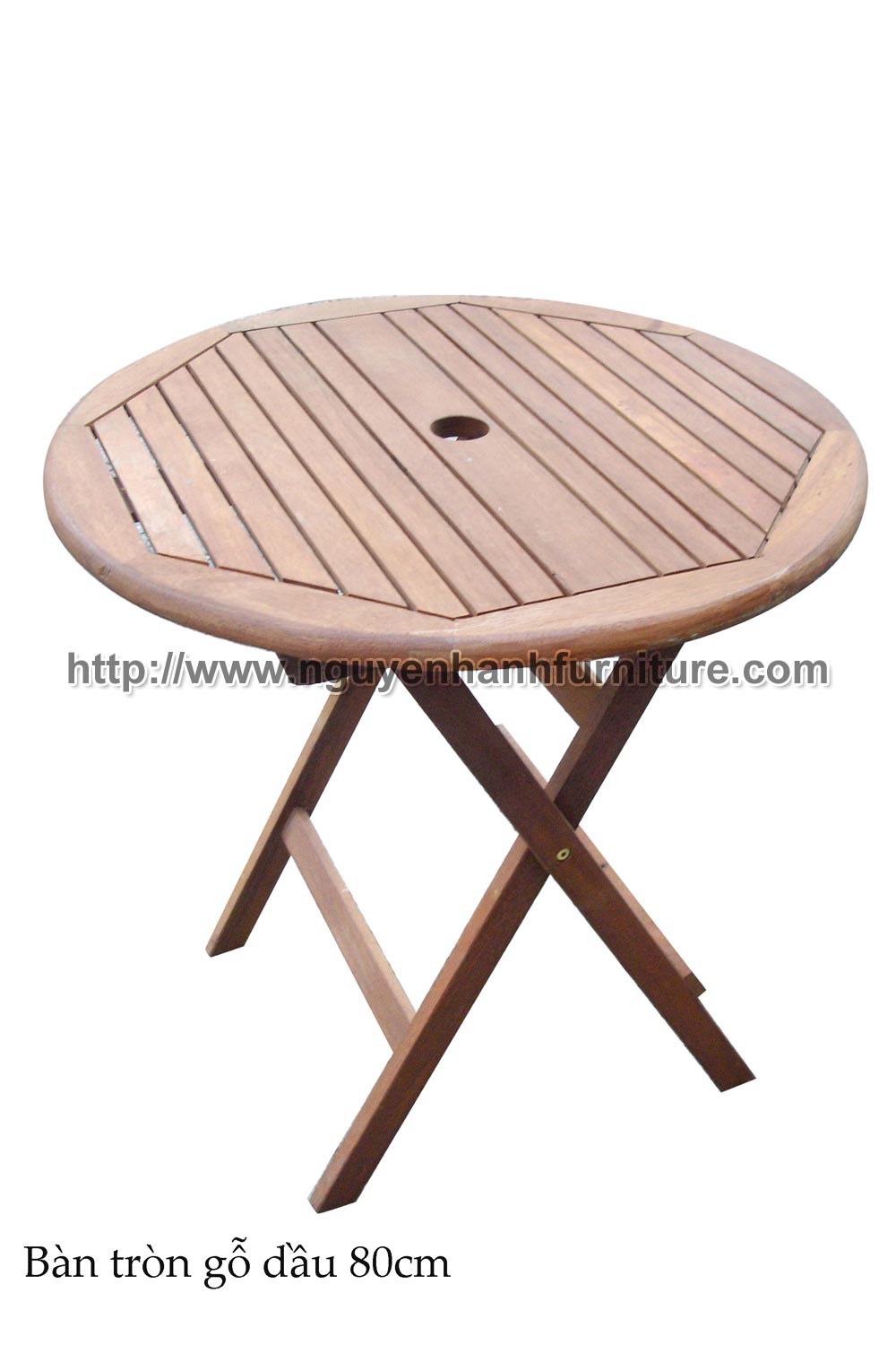 Name product: 0.8m Rounded table of Keruing wood 