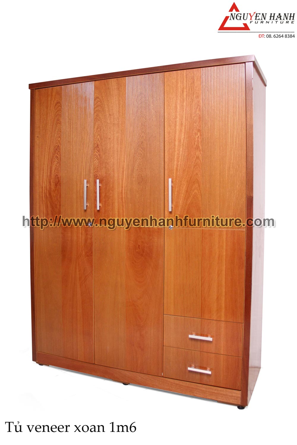 Name product: 1m6 Wardrobe of veneer Bead-tree wood - Dimensions: 58 x 160 x 210cm - Description: Veneer bead tree wood