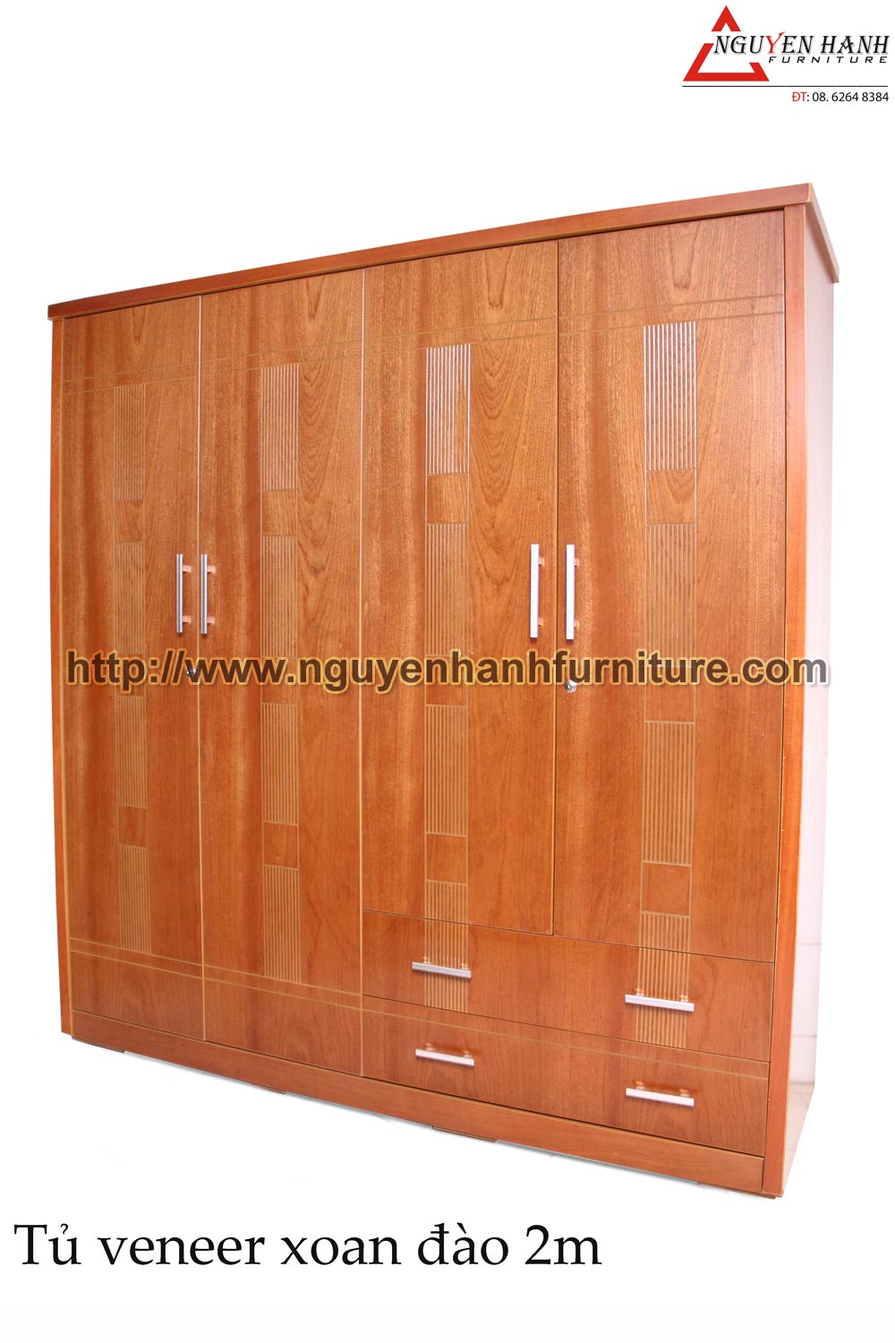 Name product: 2m Wardrobe of veneer Rosewood - Dimensions: 58 x 200 x 210cm - Description: Veneer bead tree wood