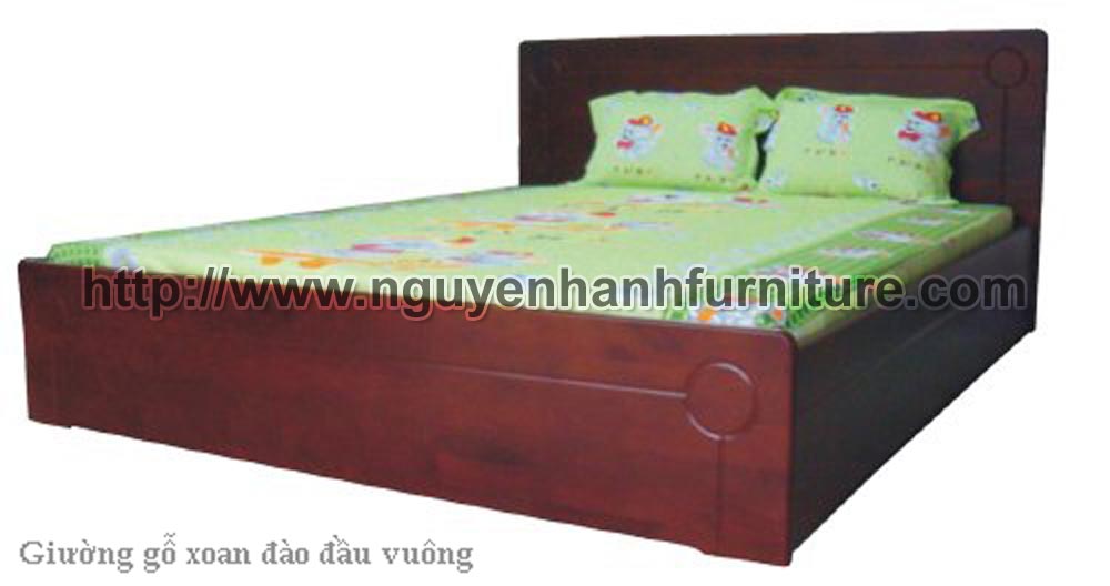 Name product: Square headboard Bed of bead-tree wood - Dimensions: 160 x 200cm - Description: Bead tree wood