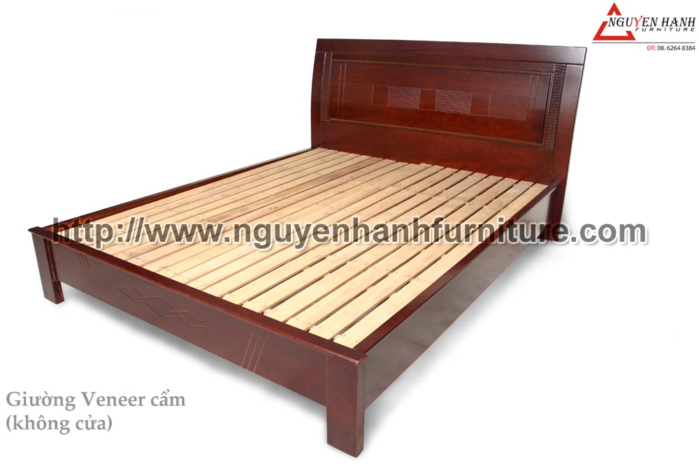 Name product: 1m6 Bed with veneer Rosewood - Dimensions: 160 x 200cm - Description: Veneer rosewood