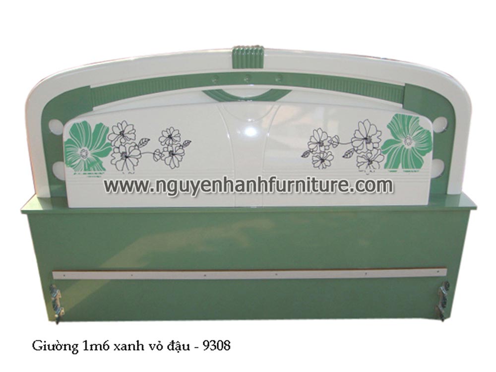 Name product: Bed 9308 green husks - Dimensions: 160 x 200cm - Description: MDF 
